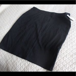 Black Cotton Stretch Skirt